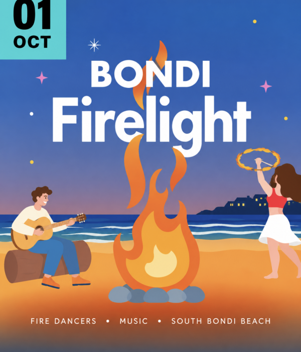Bondi Firelight 2026: Free Bondi Beach Event This October